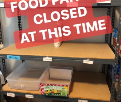 Our Food Pantry is CLOSED Due to No Food